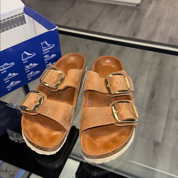 BIRKENSTOCK Arizona Big Buckle Sandal in Cognac - Picture 5 of 6